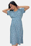 Sweetmoon Maternity Gown - Blue — thumbnail 4